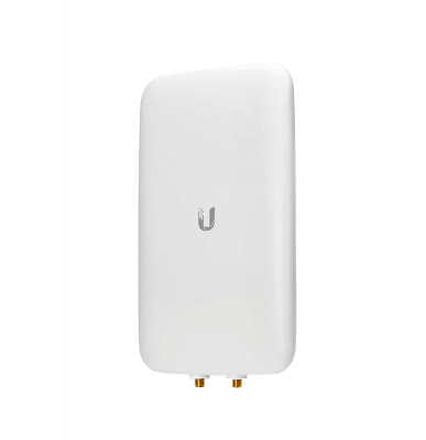 UMA-D UBIQUITI Antena de doble banda con 2 conectores RP-SMA, haz sectorial de 45 grados en 5 GHz y 90 grados en 2,4 GHz, ganancia de 15/10 dBi