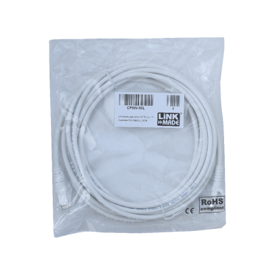 CP6W-50L. LINKMADE 5mt Cat6 U/UTP Blanco LSZH Cable Patch Inyectado Multifilar