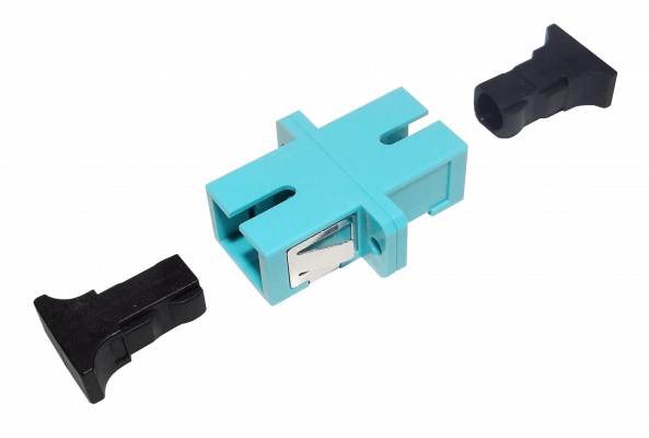 FA3C SC-SC Aqua OM3 SX-Simplex Acoplador para Fibra Adaptador para Panel de Conexiones/Caja
