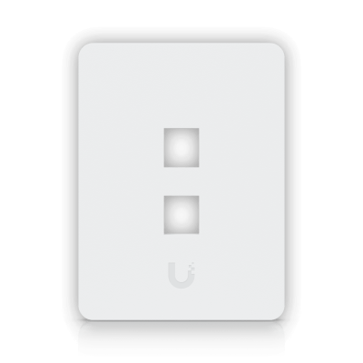 UFP2H UI 1-módulo Lechoso 2-Ranuras-Keystone Horizontal Placa-frontal Personalizable 118x88mm