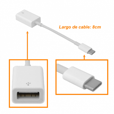 CH0-A APPLE Cable Original USB-C Macho a USB-A Hembra de 8cm Modelo A1632