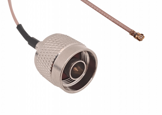 NM1LM-20CM 20cm U.FL N-Macho CA100 Cable Coaxial Negro LMR100