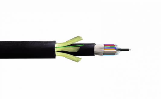 CFSS144 SM Cable ADSS de 144 Fibras G652D Vano 200m Cubierta PE Doble Chaqueta Monomodo