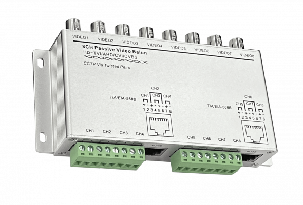 TRAN-8CH Transceptor Pasivo 8-Canales 2-RJ45 8-BNC CVI TVI AHD