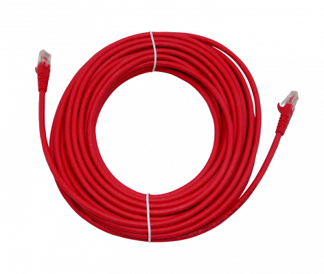 CP6R-150L LINKMADE Cable de Conexión Multihilo Cat6 U/UTP Rojo LSZH de 15 metros Moldeado por Inyección