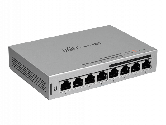 US8-60W UBIQUITI 8-Puertos(4-PoE48V-af) 48W-total Conmutador req-UniFi inc-48V/60W