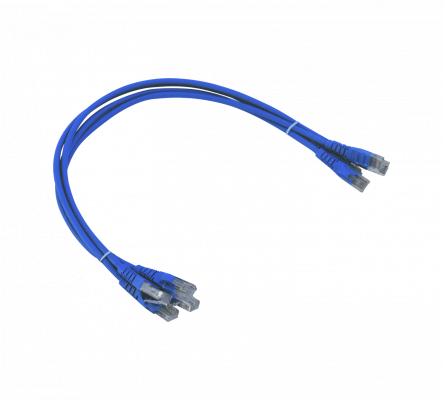 CP6A-05-4 LINKMADE 4 unidades 50cm CAT6 Azul LSZH Cable de parcheo inyectado 4x0,5 metros