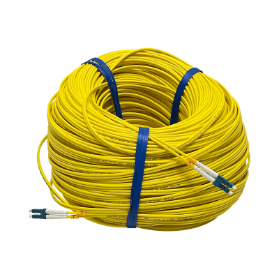 JFSLL200. Cable de interconexión de fibra óptica monomodo LC-LC dúplex de 200 metros, 3.0mm, 9/125µm
