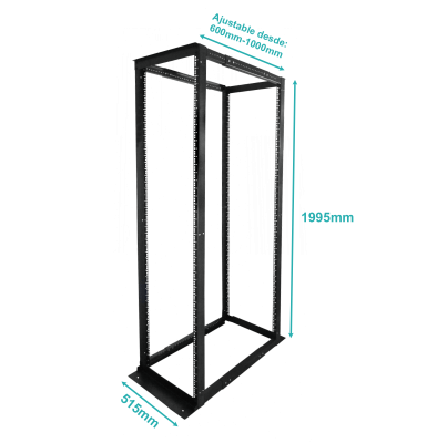 RK42-BBLW LINKMADE Estructura de 42 Unidades Rack Regulable Ancho 60-100 centímetros Sin Montar