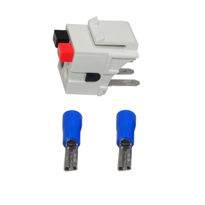 KS2RN ICC Conector Keystone de 2 Pines para Altavoz Rojo-Negro Calibre Máximo AWG16 UL