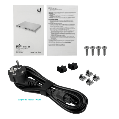 USG-PRO-4 UBIQUITI UniFi 2-1000-LAN 2-SFP-Combo-WAN Consola-RJ45/USB Enrutador Bastidor