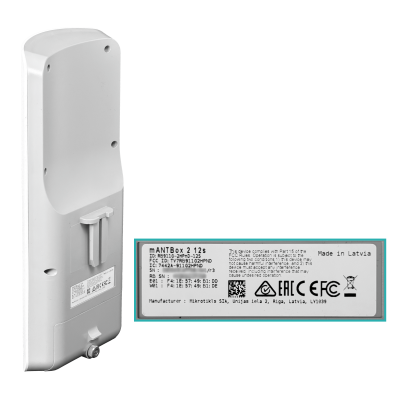 MANTBOX2-12S MIKROTIK 1-1000 12dBi 120º 2,4GHz 30dBm inc24V L4 RB911G-2HPnD-12S