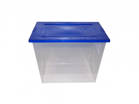 PLA-27 WENCO Recipiente con Tapa 27Litros Transparente 33x42cm 30cm-Alto Polipropileno Rectangular Mybox