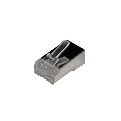RJ6S-50 50-unids p/Unifilar Cat6 FTP STP Conector RJ45 Metalico