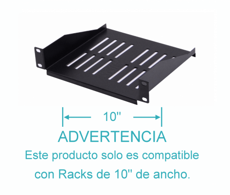 RB101-2L LINKMADE 1U 10 Pulgadas-estrecho 20cm-Profundidad Charola Perforada Acero-1,2mm