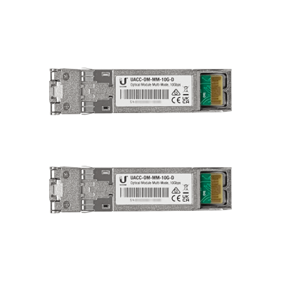 UF-MM-10G UBIQUITI Par de Transceptores SFP+ Multimodo 10Gbps 300m 850nm Doble LC DDM UACC-OM-MM-10G-D