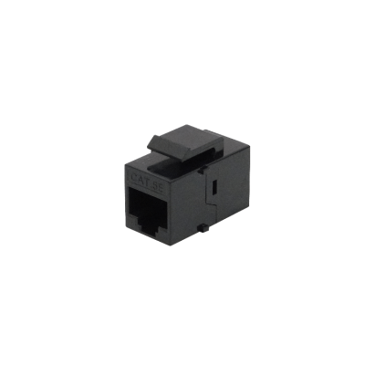 KC5NL Negro Cat5e UTP Acoplador RJ45-RJ45 Keystone de Inserción Directa