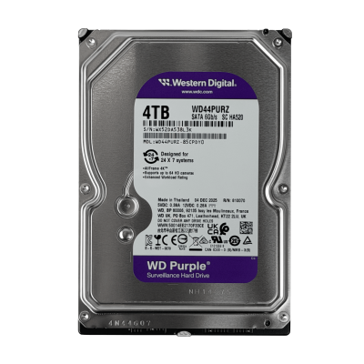 WD44PURZ WESTERNDIGITAL Disco Rígido Interno de 4TB, 256MB de Caché, 5400 RPM, Factor de Forma 3,5 Pulgadas, Interfaz SATA 6Gb/s