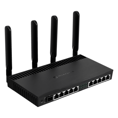 RB4011IGS+IN Router MIKROTIK, requiere cable, 10 puertos 1000Mbps, 1 SFP+ 10G, fuente AC 2000mW, Licencia 5, CPU 1.4GHz x4, 4 antenas fijas 3dBi