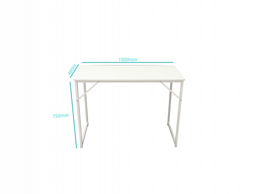 MESA-E Escritorio Plegable 100x48x75cm Superficie Aglomerado MDF 12mm Estructura Metálica con Patas de Acero