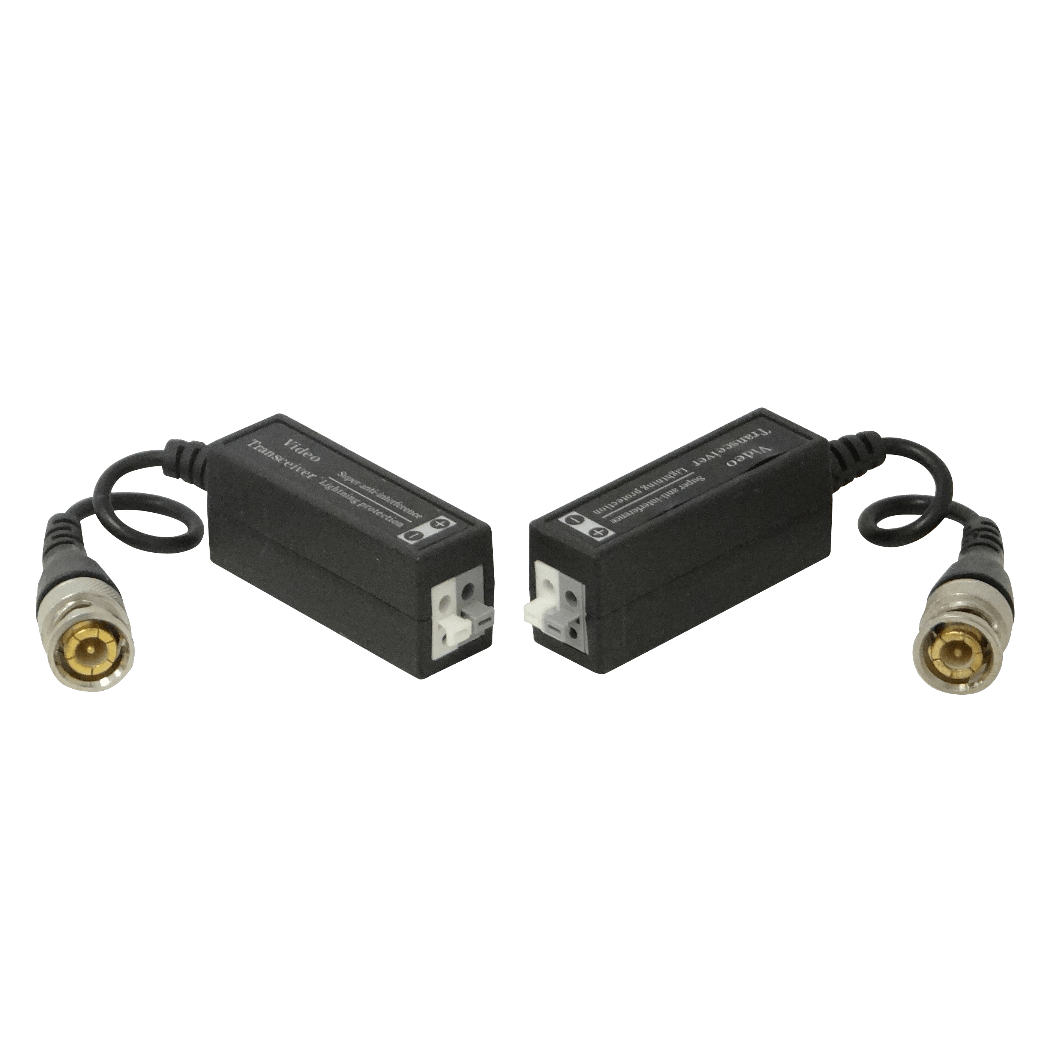 BALUN-PARA Video Balun Insertable Protección contra Rayos Pasivo 1-Par 2-Piezas CCTV UTP BNC-Macho