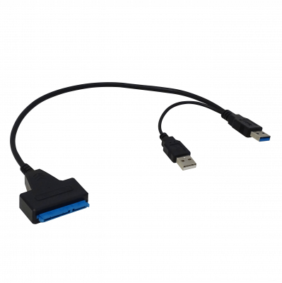 SATA-UU Convertidor SATA a USB 3.0 para Disco Rígido Externo de 2,5 o 3,5 pulgadas, requiere 12V, compatible USB 2.0