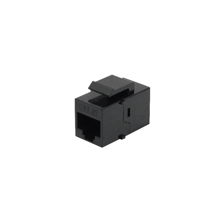 KC5NL Negro Cat5e UTP Acoplador RJ45-RJ45 Keystone de Inserción Directa