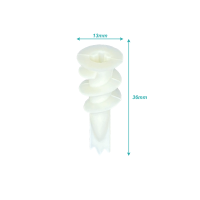 TARUVO 50-unidades Tarugo 8mm Tornillo Para Volcanita broca nylon 1/2-pulgada