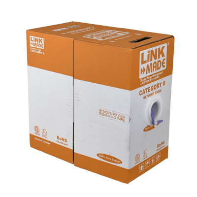 CBLL-UL LINKMADE LSZH Violeta CAT6 UTP 300mt Monofilamento Cobre Bobina Cable Taiwan