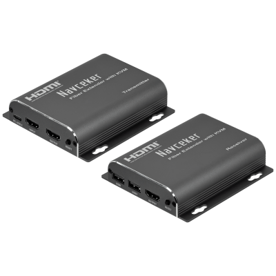 HDMI-FIBRA 20km Extensor de Fibra Óptica para HDMI 1080p FullHD con 1 Entrada y 2 Salidas HDMI Incluye Fuente de 5Vdc