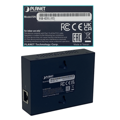 POE-E201 PLANET 802.3AT POE+ EXTENSIÓN UTP REPETIDOR +100METROS