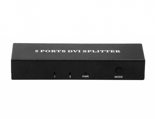 DVI-1X2 Splitter 1x2 DVI/D/Dual-M 1080p 1-in 2-out inc-5V-1A-USB-AM 1920x1200