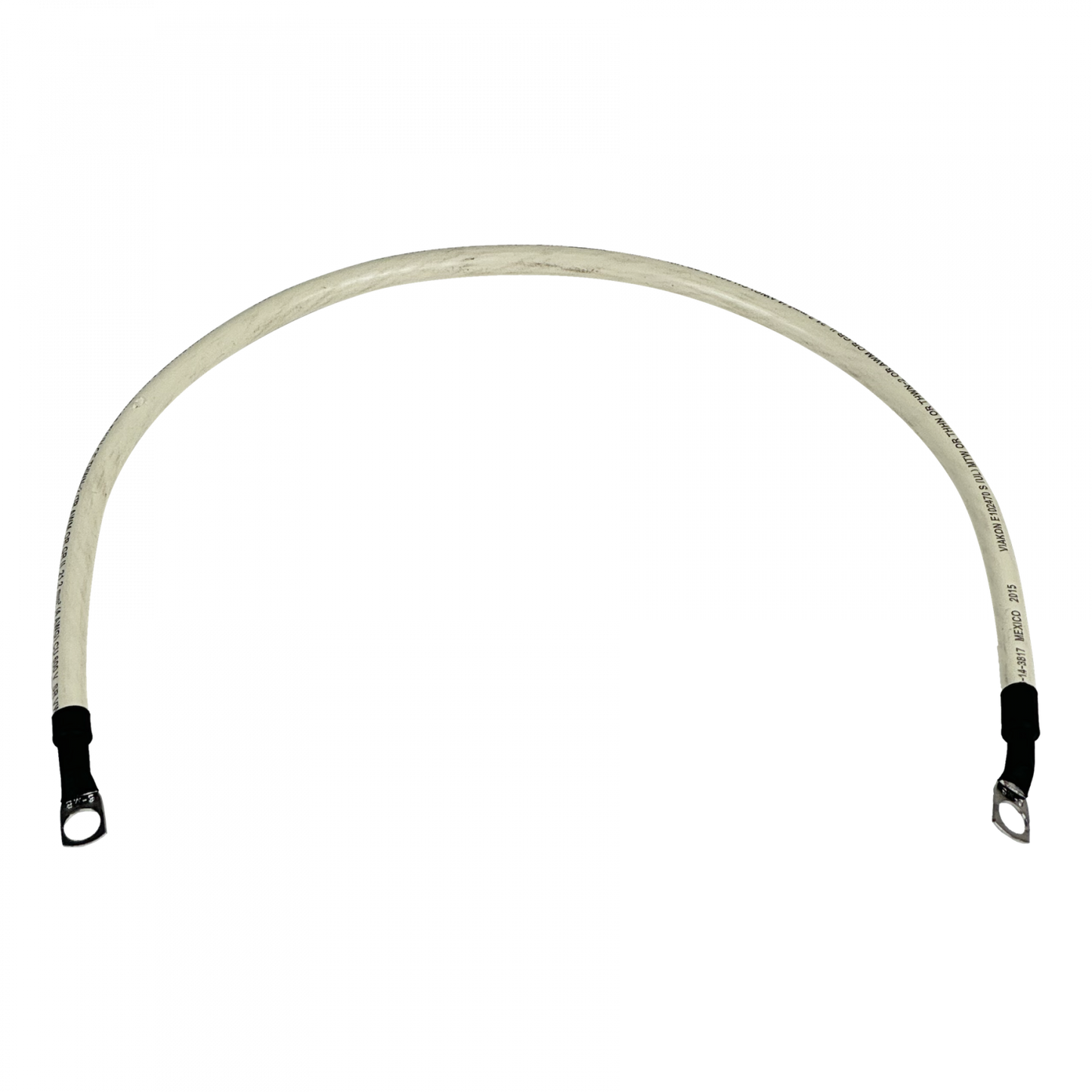 BTW258. Cable 50cm 21,2mm² 4AWG Blanco 8mm-Diámetro-Conector 0,5mt