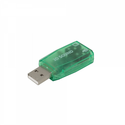 USBSND Adaptador Sonido USB-AM 2-3,5mm-H 1-in 1-out Audio
