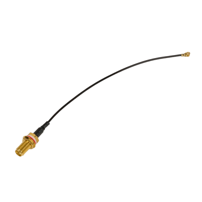 ACSMAUFL MIKROTIK Conector-SMA-Hembra U.FL(IPX) Cable Negro 12cm