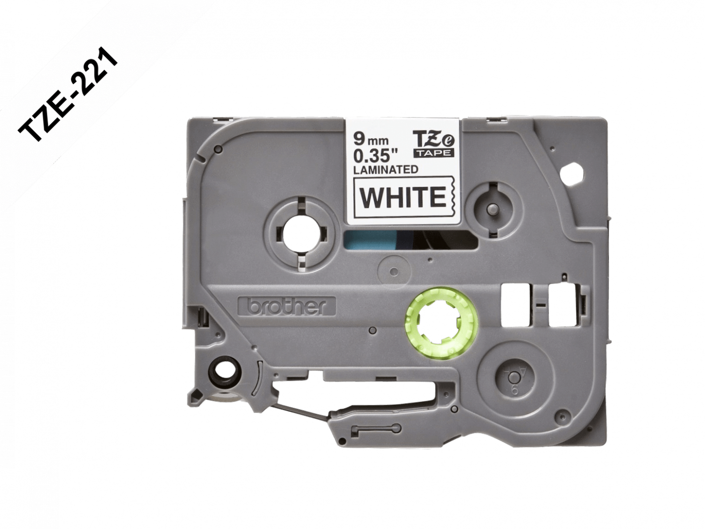 TZE-221 BROTHER 9mm Negro en Fondo Blanco Cinta 8mt p/PT-H110/9700/D600/E