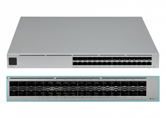 USW-PRO-XG-SFP UBIQUITI 32 puertos SFP28 de 25G 1600Gbps 1.6Tbps Conmutador de Capa 3 para rack 1U requiere UniFi