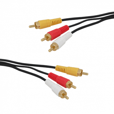 AV-10R3 Cable de Audio y Video 10 metros 3 RCA Macho a 3 RCA Macho 3x3 1000cm