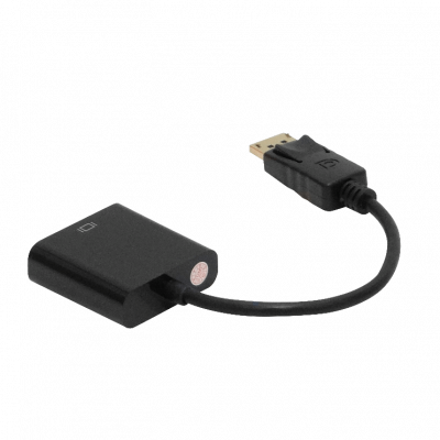 UL-DPHDMI Cable adaptador de video negro de 15cm, conector HDMI Hembra a DisplayPort Macho, resolución 1080p