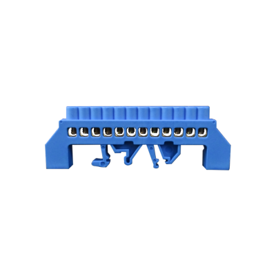 REGLETA-DA12 Barra Azul 12-Terminales 4mm Carril DIN Reparto Eléctrico