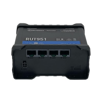 RUT951 TELTONIKA 4G/LTE Dual-Sim Router 2-.SMA 2-RPSMA 3-LAN 1-WAN