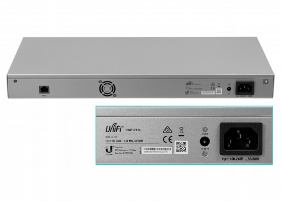 US24 UBIQUITI 24-1000 2-SFP RS232-RJ45 necesario-UniFi Switch Administración Bastidor