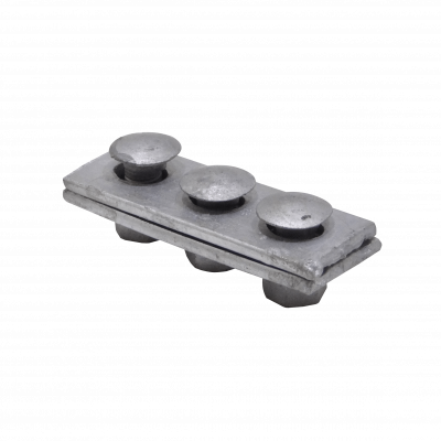 KTL0032 Abrazadera Fijación 3 Tornillos 5/8T/VTRC 125x46x6x15mm para Montaje en Poste