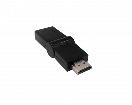 HDMI-LV Adaptador Acodado HDMI v1.4 Macho a Hembra con Giro de 180 Grados, Compatible con 3D y 4K