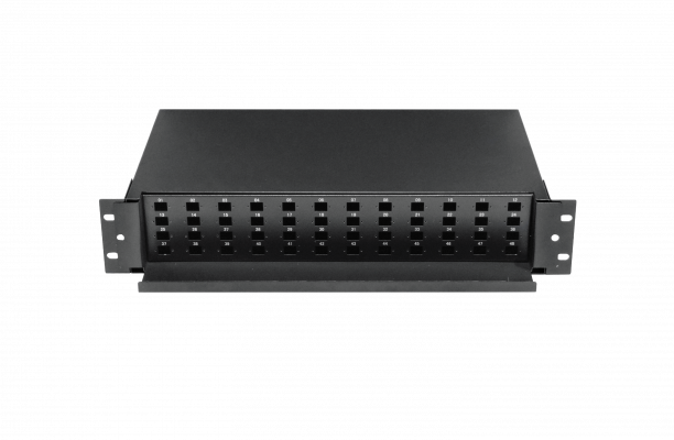 CFR48CL-D LINKMADE Panel-Deslizable 48-conectores-SC 96-conectores-LC Bastidor-Fibra-Óptica 2U requiere-Adaptadores 48-Fusiones