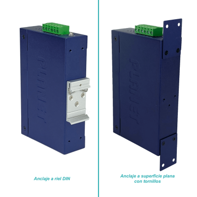 IPOE-171-60W PLANET Inyector Industrial Riel DIN PoE+ Gigabit 802.3at 60W 2-Puertos RJ45 Alimentación 48-56VDC