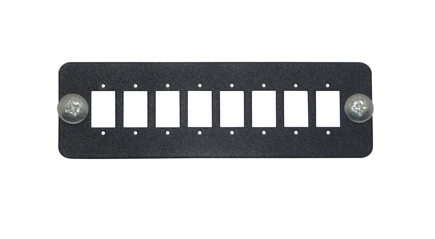 MPO-3P Placa de 8-Puertos-MPO 130mm para 1U-3Posiciones requiere-Adaptadores-FASM Fibra Óptica