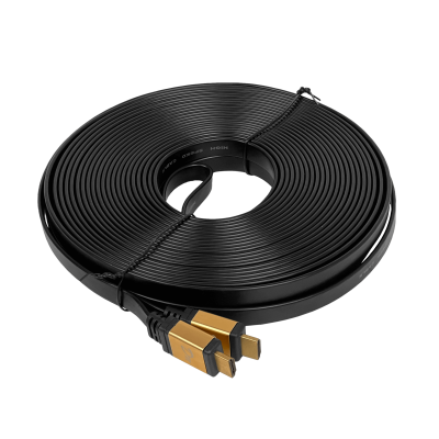 HDMI-20MM 20mt Cable HDMI-Macho a HDMI-Macho Plano Negro v1.4 3D 2000cm