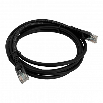 CPN-20L LINKMADE 2 Metros CAT5E NEGRO LSZH Cable de Parcheo Sobremoldeado Multihilo