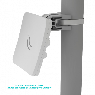 QM-X MIKROTIK Soporte de Fijación Vertical/Horizontal para Antena SXT en Mástil, Capacidad 2kg, Compatible con Tubo de 60/30mm, 2,5